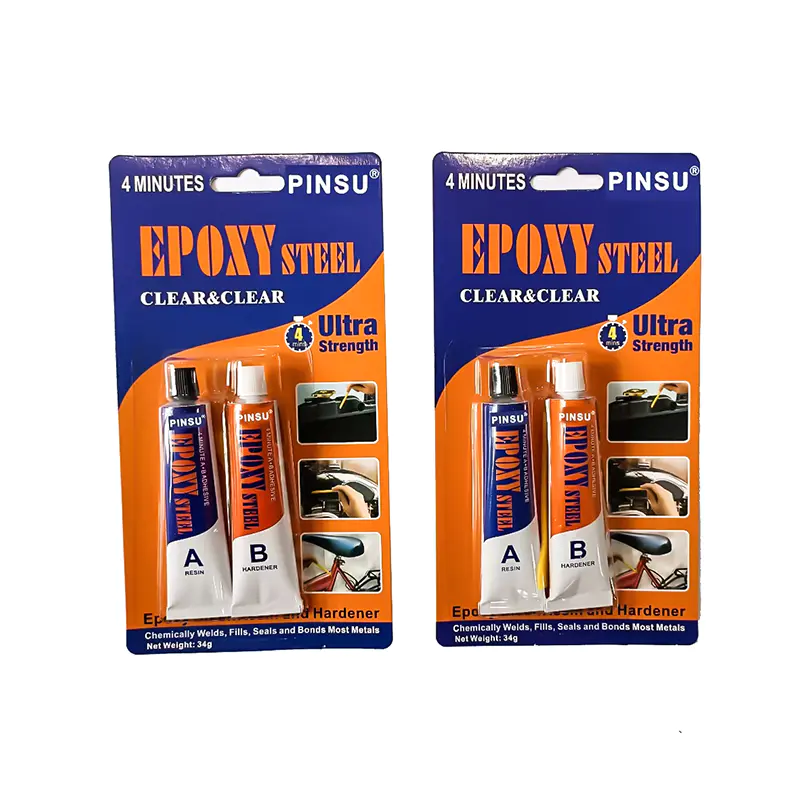 PINSU Alta Fortitudo AB Epoxy Tenax Glue - Industrialis Gradus ad Metallum , Plastic , Lignum